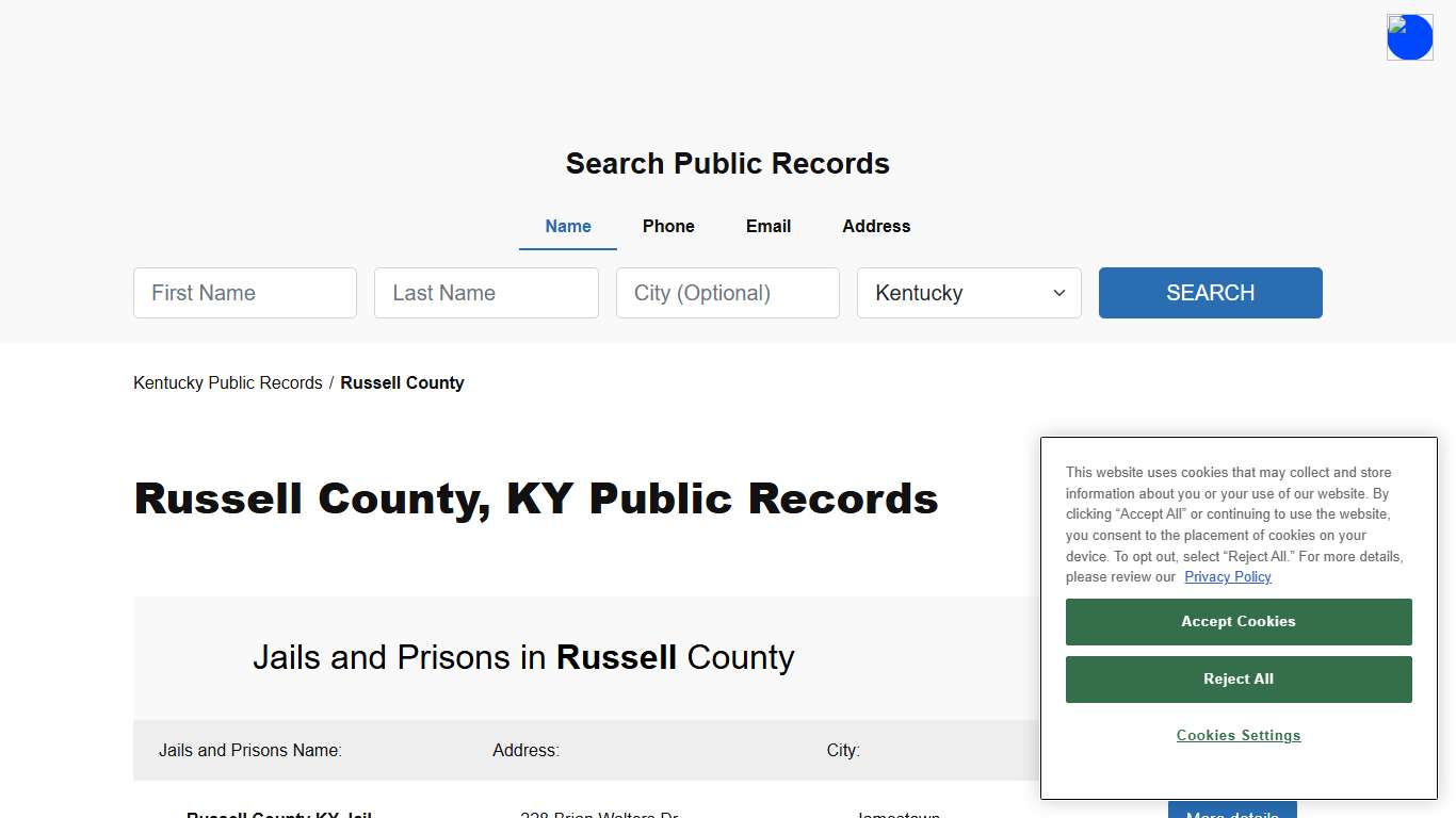 Russell County, KY Public Court, Arrest and Inmate Records - ThePublicIndex
